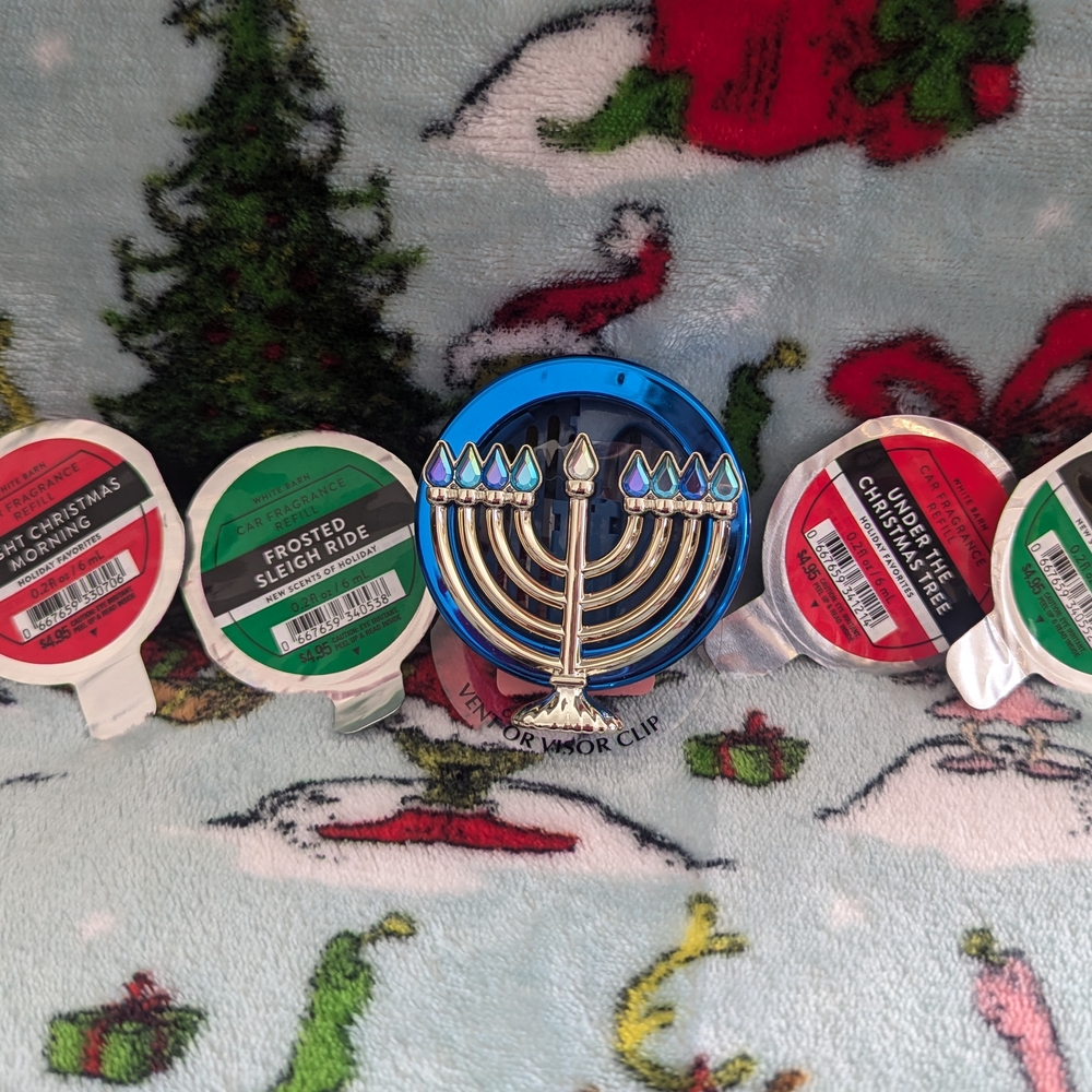🕎Bath & Body Works - Menorah Car Clip Vent w/4 refills🕎